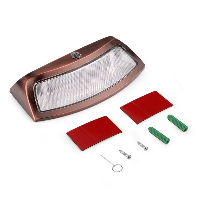 XTF2015 Solar Step Lights Outdoor, Motion Sensor Lights, Copper Outdoor Step Lights, Waterproof LED Solar Light for Stair, Patio, Yard, Fence, Walkways, Outside Wall (2 Pack, Warm White) - Image 5